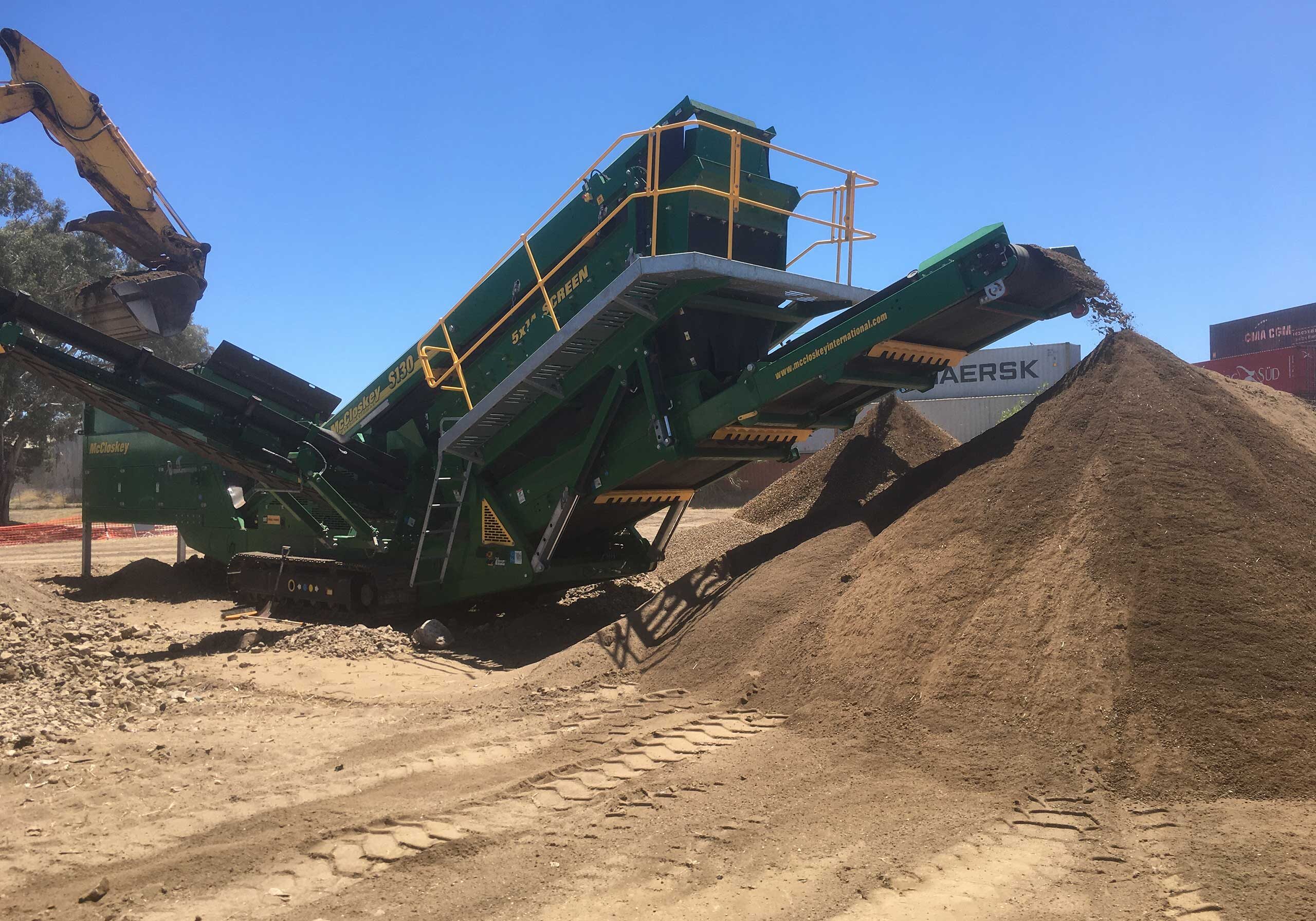Asbestos soil remediation in progress