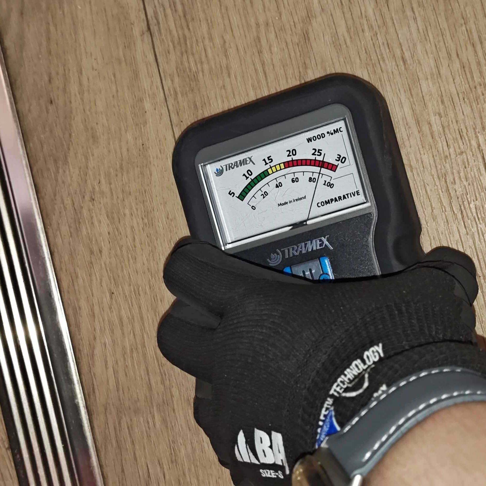 Mould inspection - Elevated moisture readings from flooding and inadequate remediation