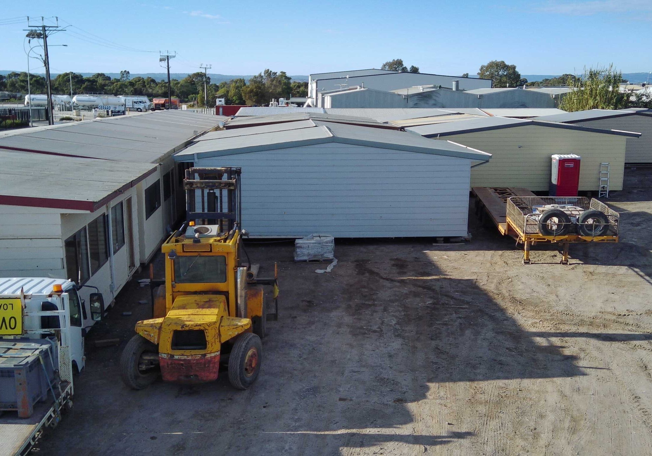 Prefabricated buildings checked for asbestos containing material and cleared for transport