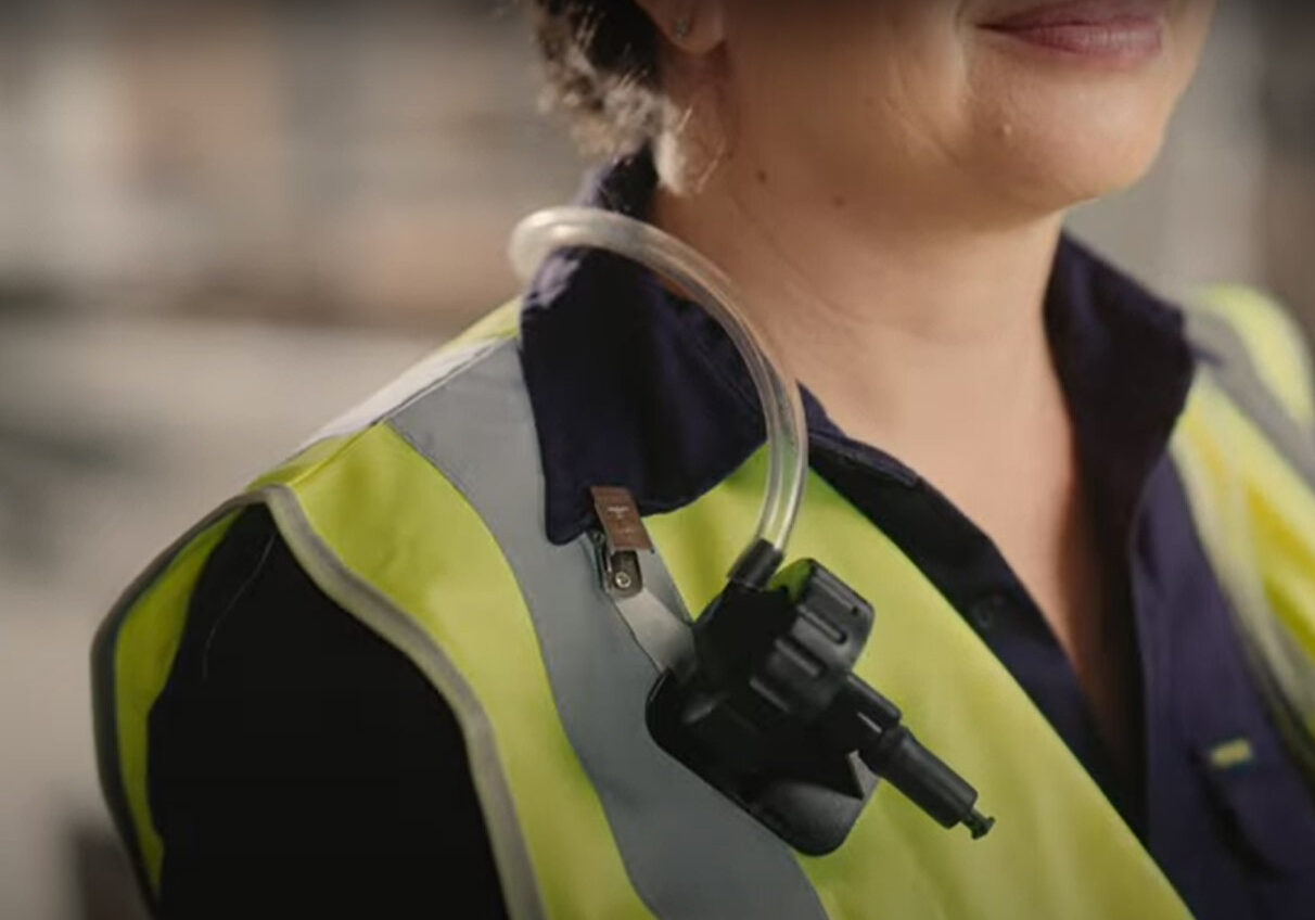 Silica assessment air monitoring equipment on workers - WHS management