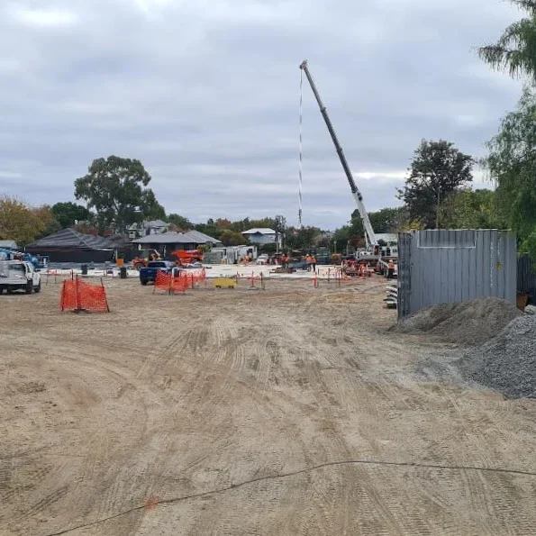 Typical construction site in Adelaide - silica dust assessment