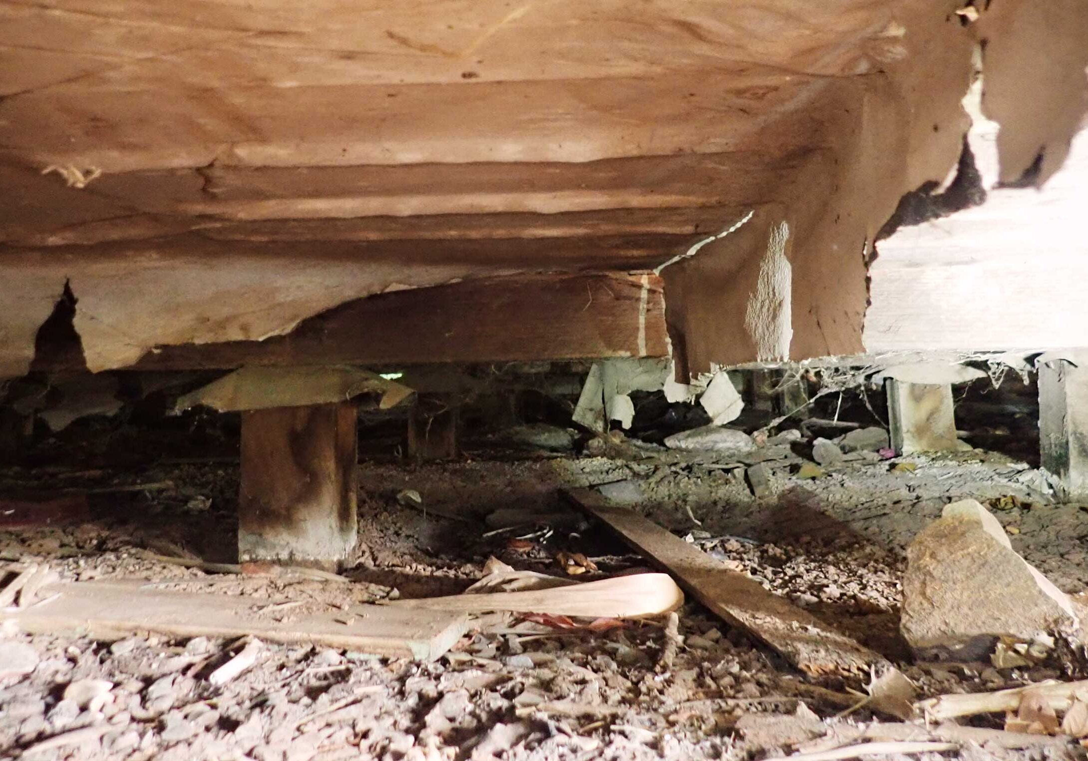 Underfloor inspection testing for organochlorine pesticides (OCPs)